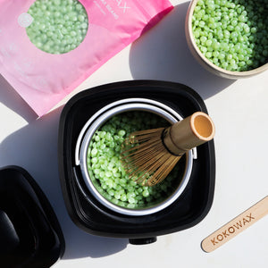 Matcha Wachsperlen – Gesicht